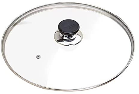 Coperchi per padelle Coperchio in Vetro temperato Padella per friggere Coperchio per Cottura a Vapore Coperchio per Padella Trasparente per Uso Domestico Copertura per Padella (Trasparente 26 cm)