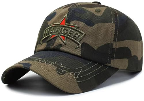 MUYAN Camouflage Baseball Cap Herren Army Camo Washed Cap Kappe Unisex Baumwolle Sport Casual Sonnenblende Hut