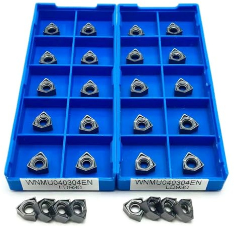 Tool Part For 040304 EN LD930 90 Degree Double Sided Peach Shape Hexagon Plane CNC Milling Insert 040304 Rough - (Angle: 040308 LD930 / Shank Diameter: 10PCS(1box))