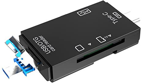 Adattatore USB di tipo C Lettore di schede USB 3.0 multifunzione 6 in 1 Mini lettore di schede TF-SD di tipo C Adattatore OTG per telefono cellulare Adattatore USB 3.0 Lettore di schede USB