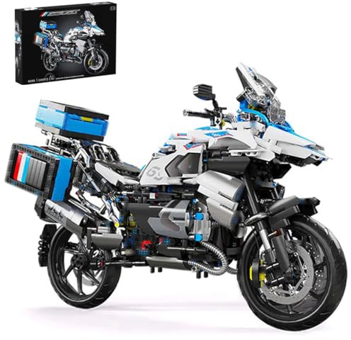 Pasyru Technik Motorrad R 1250 GS, 2369 Teile 1:5 Technik Rennen Motorcycle Bausatz, Supermotorrad Modell Bauset, Technik Motorrad Modell Bausatz TGL