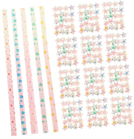 NUOBESTY 400stücke Papiersterne zum Basteln Origami Stern-papierstreifen Dekorative Stern-papierstreifen für Weihnachtsdeko Diy-projekte und Schulunterricht