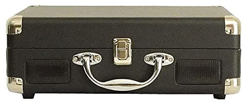 GaRcan Tocadiscos, Tocadiscos con Caja de música, parlantes giratorios Bluetooth, tamaño portátil para Discos de Vinilo, USB/S Equipado (Negro, Talla única)