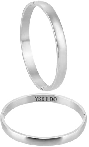 UNICRAFTALE 2 Stück Armreifen Aus Edelstahl Metallarmreif Für Damen Ovales Poliertes Finish Manschettenarmreif Armreif Schmuck Geschenk Armband für Damen Für Die Herstellung von Armbandschmuck
