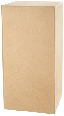 DECORATIVO Columna MDF, columna para flores para salón, soporte para decoraciones, base, soporte para plantas, base estable, diseño moderno, MDF en bruto, 80 x 40 x 40 cm