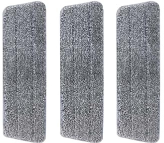 MQZHUK 3 Piezas Paño Recambio,Almohadillas de Microfibra,Uso Húmedo y Seco Lavables, para el Hogar, Oficina, Madera Dura, Mármol, Azulejo(Gris,10 cm de Ancho) (32cm)