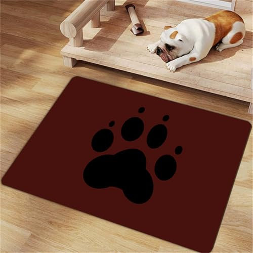 Silikon-Futtermatte FüR Haustiere,Napfunterlage FüR Hund Katzen,Hundenapf Unterlage,Katzennapf Unterlage,Dog Cat Platzsets Matte,Schnell Trocknende Matte FüR Hund Und Katze (Red,40x60 cm)