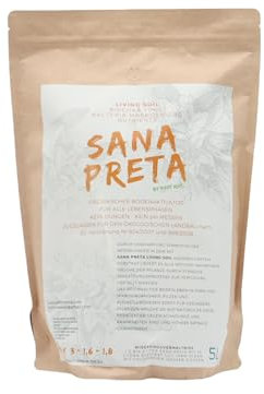 ROOT RIOT : Sana Preta Living Soil 5 l – Mélange de base pour Living Soil – Activateur de sol organique avec charbon végétal activé, mycorhizes et micro-organismes bénéfiques