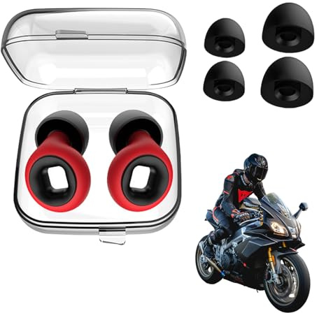 Artvive Ohrstöpsel mit 2 Paar Ohrenkappen,Loop Earplugs,Motorrad Ohrstöpsel Windgeräusche,Schalldichte,Ohrenstöpsel für die Nacht,Schnarchen,Konzert Ohrstöpsels,Gehörschutz Motorrad & Festival