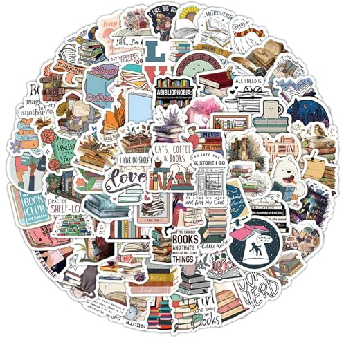 100 Stück Vintage Zeitungs Aufkleber Sticke und 100 Lese-Aufkleber,Buch Lesen Vintage Aufkleber,Wasserfester Vinylaufkleber,Book Sticker,für Wasserflaschen,Scrapbooking,Tagebuch,Laptop,Skateboard