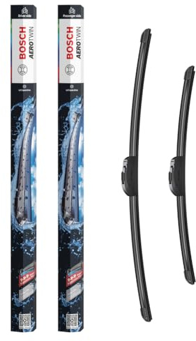 Bosch Aerotwin Aerotwin eAR 602 S Front-Scheibenwischer - Set mit 2 Ersatz-Scheibenwischern und vormontiertem Multi-Clip-Adapter - 2 Wischblätter, 600 mm und 450 mm - in platzsparender Verpackung