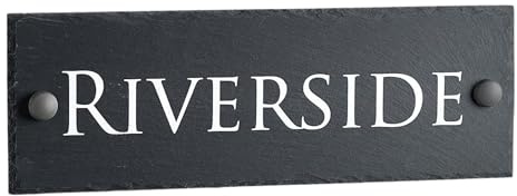 House Signs Direct Bespoke Slate House Sign, Rustic Grey, Weatherproof