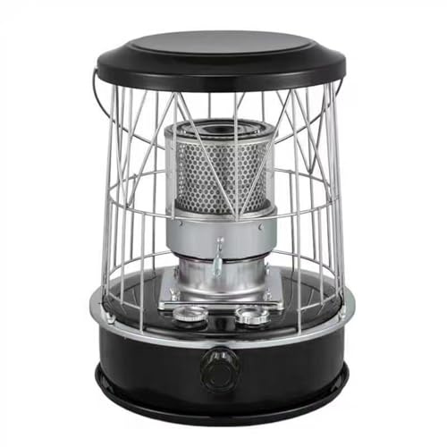 Estufa de calefacción de queroseno 5L, 23500 BTU Calentador portátil de parafina no eléctrico para uso en interiores, exteriores, campamento y casa black