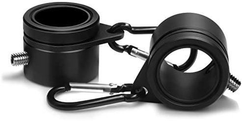 Anley - Juego de anillos de montaje para asta de bandera de aluminio de 1 pulgada,ideal para asta de bandera de 1 pulgada de diámetro y bandera con 2 ojales (negro, paquete de 2)