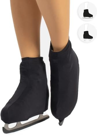 CALZITALY Skates Cover, Rollschuhe und Schlittschuhe Überzieher, Hautfarbe, Karamell, Schwarz, Schuhgröße 28-42, 70 DEN, Made in Italy (38-42, Schwarz)