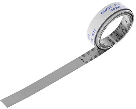 JunYe Stainless Steel Miter Track Tape Measure Self Adhesive Metric Scale Ruler 1M-3M For T-track Router Table Saw Woodworking Tool - Middle to Right&Left - 3M