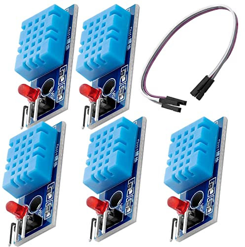 AZDelivery 5 x DHT11 Breakout Modul mit Platine und Kabel Temperatursensor und Luftfeuchtigkeitssensor kompatibel mit Arduino und Raspberry Pi inklusive e-Book!