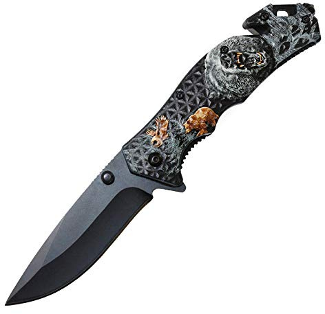 Bär Outdoor Klappmesser Taschenmesser Multifunktionsmesser Jagd Messer Geschenk Jäger