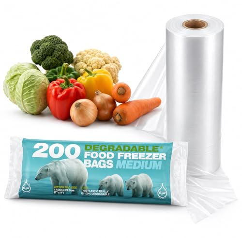 Bargain House Large Food and Sandwich Bags | Fridge Freezer Food Bags Rolls - Kids Sandwich bags | Clear Plastic Food Bags All Types of Food Preservation | KEEP FOOD FRESH