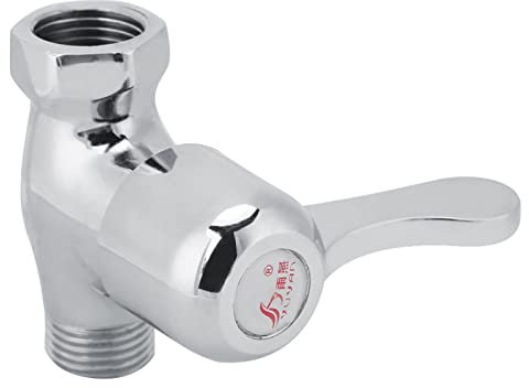 Hapivida Duschkopf Absperrventil Eckventil G1/2 Zoll Innengewinde zu G 1/2 Zoll Außengewinde Kupfer Wasserhahn Umlenkventil Bad Wasserhahn Wasserregelventil Warmwasserbereiter Zubehör für Küche