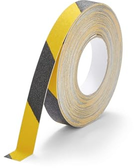 Durable Duraline Grip Halkskyddstejp, 25 mm x 15 m, gul/svart, 1081130