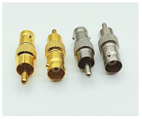 PSKOO 100 pièces Prise RCA mâle vers BNC Femelle Jack Adaptateur coupleur coaxial Adaptateur (Size : Golden)