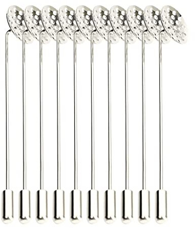 barenx 10 Stück Herren Anzug Blume Anstecknadel Basis Stick Brosche Pin für Schmuck Handwerk
