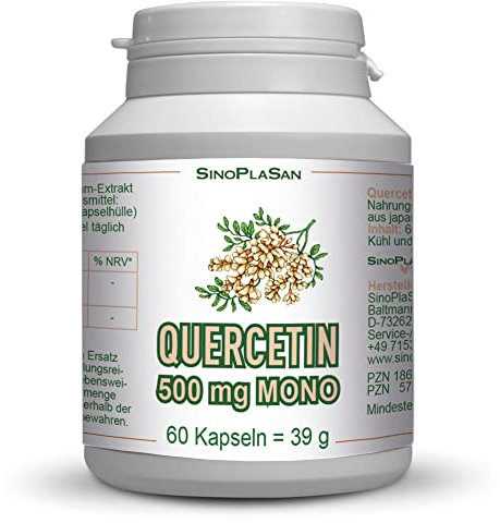 Quercetin 500 mg MONO Kapseln | ohne Zusätze | aus japanischem Schnurbaumextrakt | 60 Kapseln