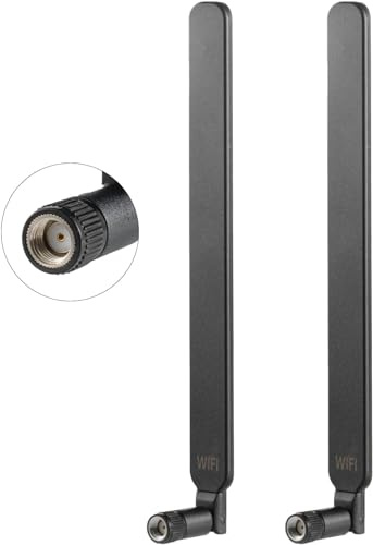 High Gain Long Range Dual Band WiFi 2.4GHz 5GHz 5.8GHz Mimo Replacement Antenna for Furrion Vision S/AMTIFO/DoHonest/AUTO-VOX Vehicle Back Up RV Camera Reolink Security Camera (2 Pack), Eifagur