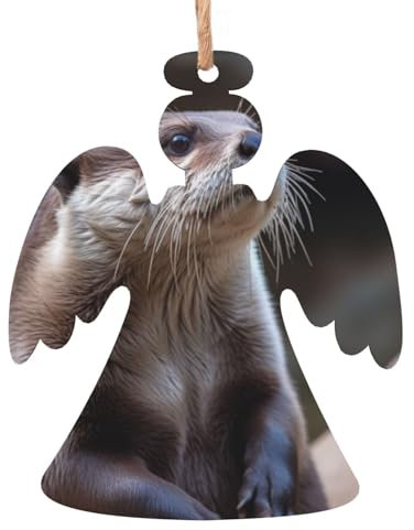 Spielen im Wasser Holz Weihnachtsengel Form Ornamente Holz Weihnachtsbaum Hängende Dekoration Weihnachtsbaum Ornamente mit Seilen für Weihnachten Urlaub Dekorationen