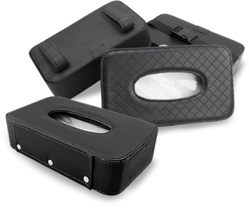 STOBAZA Multifunktionale Taschentuchbox – Serviettenhalter Aus Leder Für Das Fahrzeug – Stabile Glatte Kanten Handtuchersatz – Ihre Einrichtung