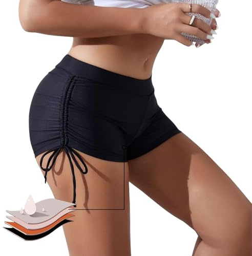 Runmeihe Periodenhöschen zum Schwimmen, Menstruationshöschen, Sportliche Perioden Bademode für Damen, Auslaufsichere Periode Bademode