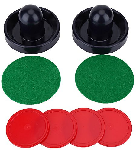 Yosoo Health Gear Juego de discos de plástico ligero para hockey sobre hielo, incluye 6 juegos de empujadores y discos ligeros para un juego suave