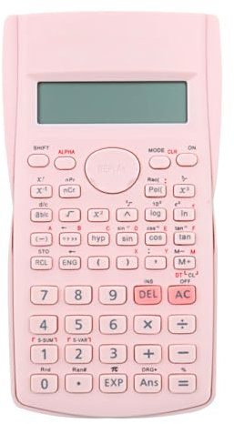 Hsthe Sea Wissenschaftlicher Taschenrechner, tragbarer technischer Taschenrechner mit wissenschaftlichen Funktionen und 240 Funktionen, geeignet für Schüler, Studenten, Lehrer, Geschäftsbüros (Pink)