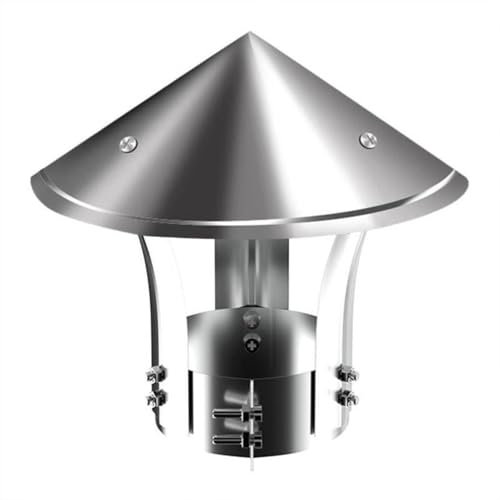 YFAURNDE Comignolo in Acciaio Inox Comignolo Superiore A Cono Comignolo Tondo Comignolo del Tubo della Stufa Copertura Superiore del Tubo della Stufa Comignolo Tondo in Acciaio Inox(190mm)