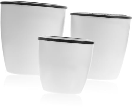 TINEASUR Fioriera Autoirrigante in Resina Resistente 3 Pezzi Per Piante Piccole e Piante Grasse, Vaso Per Conservazione Acqua Per Balcone, Ufficio e Arredamento Casa