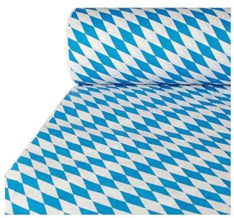 CREATIV DISCOUNT NEU Papiertischdecke Bayern/Bayrisch Blau, mit Damastprägung, 50 x 1 m auf der Rolle