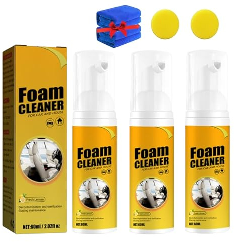 Ambitionös magisk skumrengörare multifunktionellt rengöringsmedel, rengöringsspray för alla ändamål, multifunktionell skumrengöringsspray för bil (3, 60 ml)