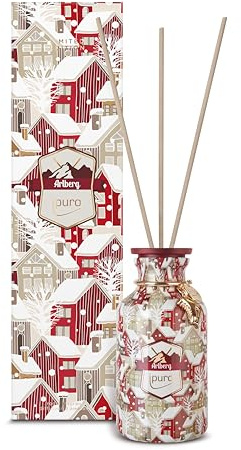 ipuro x Arlberg Raumduft 240ml - Limited Edition Winterduft Zitrone Rosmarin & Zedernholz - Raumdufterfrischer für winterliche Frische in Ihrem Zuhause - Lufterfrischer Wohnung - Diffuser mit Stäbchen