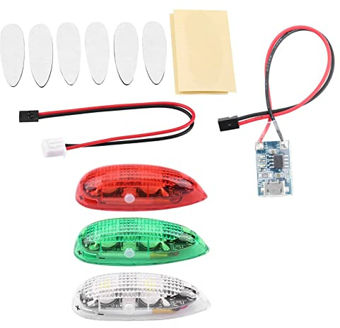 RC Plane LED Light, 3pcs Drone Lights Set for Night Flying, Double Flash