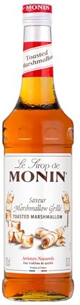 MONIN Sirup Toasted Marshmallow 0,7 l | Süßes Röstmarshmallow Geschmack für Kaffee, Kakao, Cocktails und Desserts - vegan und vielseitig einsetzbar