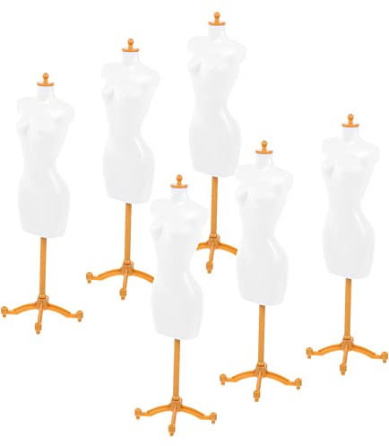 Vaguelly 6stücke Puppen Kleiderständer Mini-hauszubehör Puppenständer Puppenkleiderstütze Puppe Kleid Display Halter Aus Kunststoff Sicher Und Langlebig Für Sammler