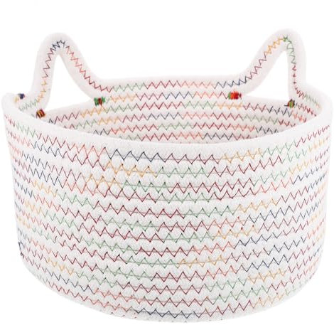 Toddmomy Cesta Organizadora De Lona Almacenamiento De Escritorio Cesta De Lona Resistente Versátil