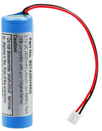 Batería recargable de iones de litio de 3,7 V 2600 mAh con conector XH2.54/2P para electrónica, juguetes, iluminación, dispositivos Bluetooth