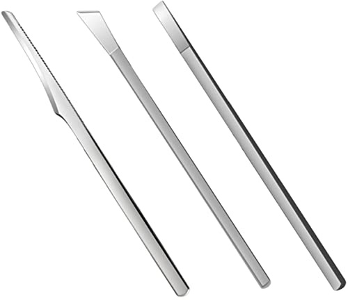 WOFASHPURET Kit de Pédicure 3pcs en Acier Inoxydable Grattoir Cutané et Tondeuse à Pédicure pour Enlever la Peau Sèche, Usage Professionnel en Salon