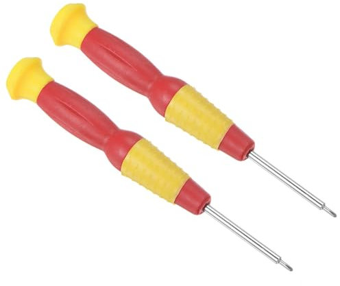 TOP-VIGOR 2pcs Mini Phillips Screwdriver 1.5mm Cross Head 120mm Length, Small Precision Screwdrivers with Non-Slip Handle for Electronics, Glasses, Watch, Computer and Small Appliance Repair