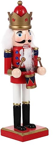 IMIKEYA Schiaccianoci in Legno Natalizio Figurina Di Schiaccianoci Decorativa Statua Di Per Tavolo Arredamento Di Natale Vintage Per Casa