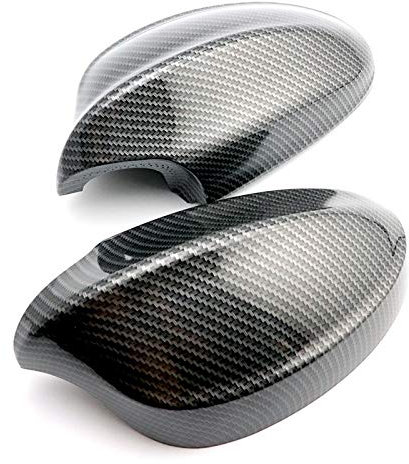 Spiegelkappen,Auto Rückspiegel Kappe Auto-Rear-View-Seiten-Spiegel-Abdeckung fit verwendung for BMW 1 3er E81 E82 E87 E88 E90 E91 E92 E93 Carbon-Faser-Muster Ersatz Covers