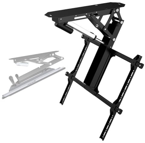 Supporto elettrico per TV da soffitto compatibile con la maggior parte dei televisori LCD/LED, supporto TV da soffitto motorizzato con telecomando, regolazione dell'angolo da 0 a 75°,50-90inch