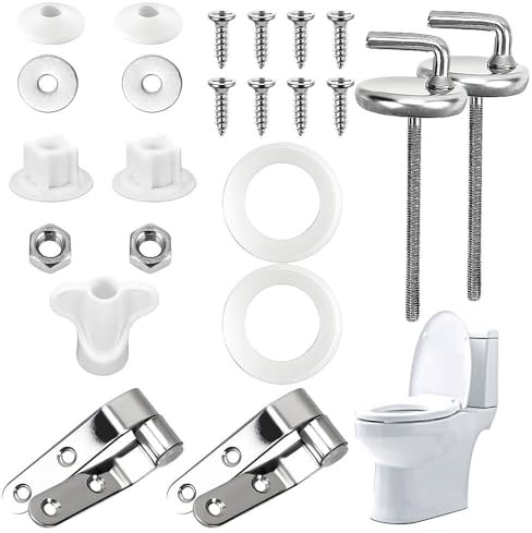 2 Stück WC Sitz Befestigung, Universal Wc Sitz Scharniere, Wc Sitz Ersatzteile Edelstahl, Toilettensitz Behoben Schrauben, Toilettendeckel Halterung